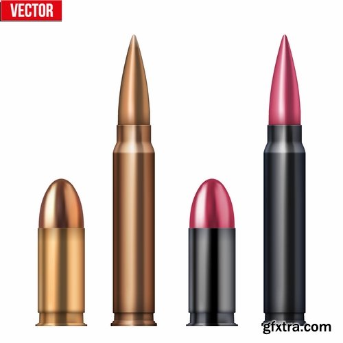 Chuck bullet ammunition vector image 25 EPS