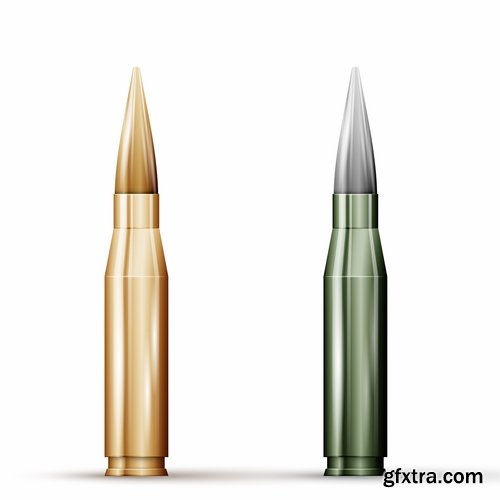 Chuck bullet ammunition vector image 25 EPS