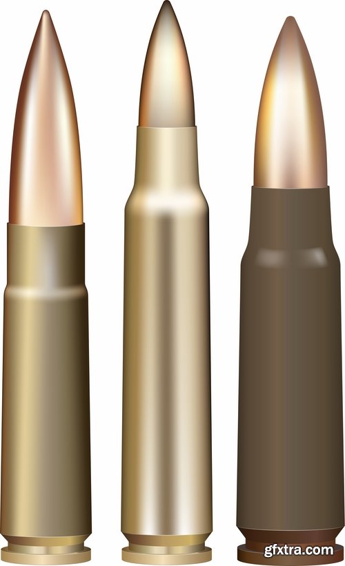 Chuck bullet ammunition vector image 25 EPS