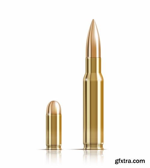 Chuck bullet ammunition vector image 25 EPS