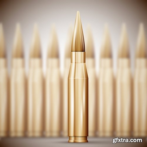 Chuck bullet ammunition vector image 25 EPS