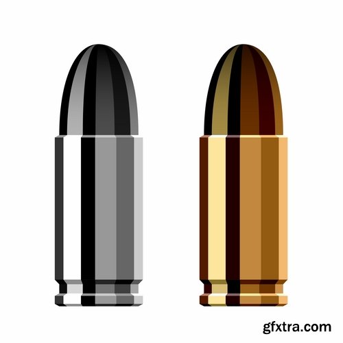 Chuck bullet ammunition vector image 25 EPS