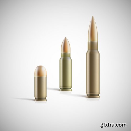 Chuck bullet ammunition vector image 25 EPS