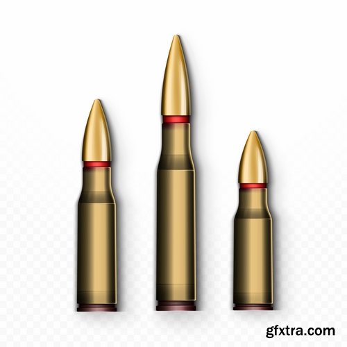 Chuck bullet ammunition vector image 25 EPS