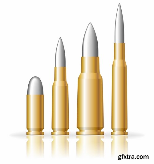 Chuck bullet ammunition vector image 25 EPS