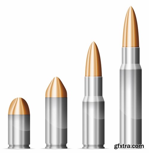 Chuck bullet ammunition vector image 25 EPS