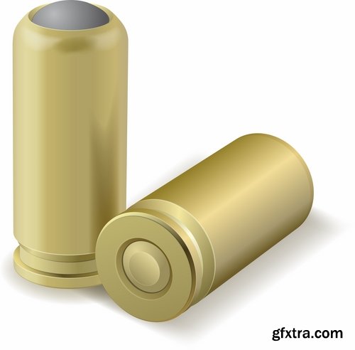 Chuck bullet ammunition vector image 25 EPS