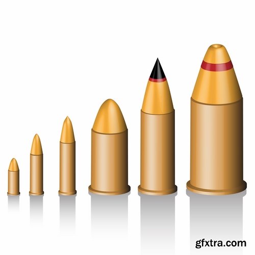 Chuck bullet ammunition vector image 25 EPS