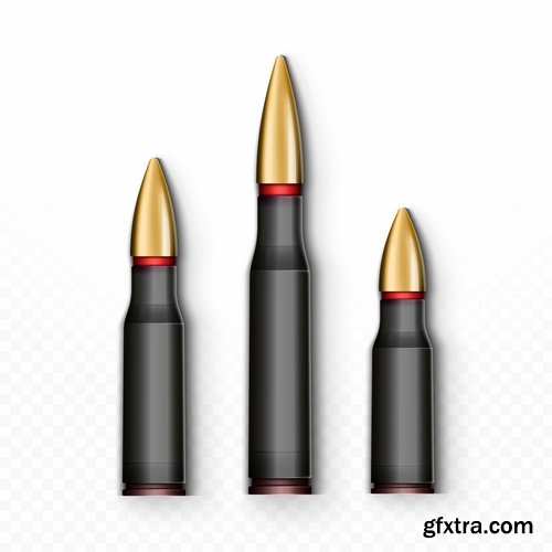 Chuck bullet ammunition vector image 25 EPS