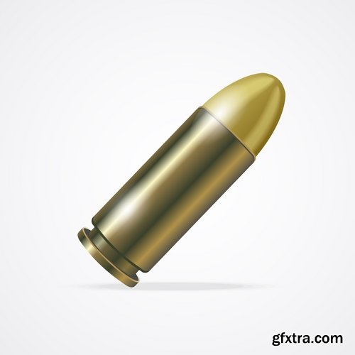 Chuck bullet ammunition vector image 25 EPS