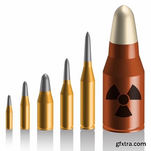 Chuck bullet ammunition vector image 25 EPS