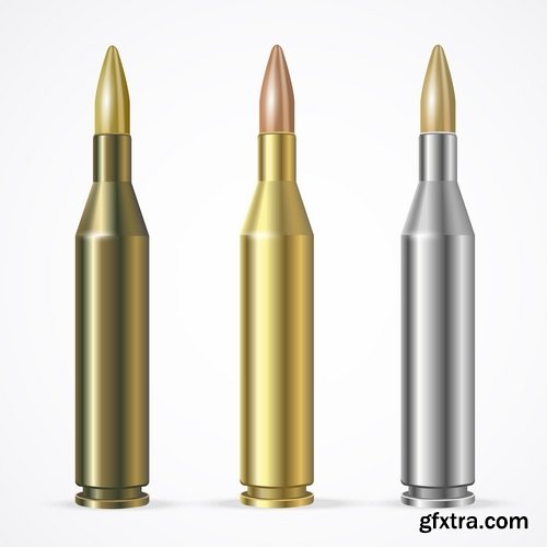 Chuck bullet ammunition vector image 25 EPS