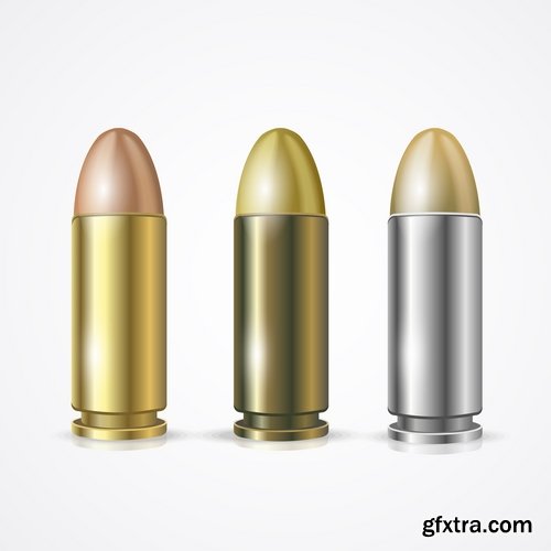 Chuck bullet ammunition vector image 25 EPS