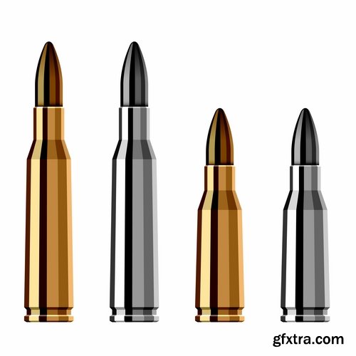 Chuck bullet ammunition vector image 25 EPS