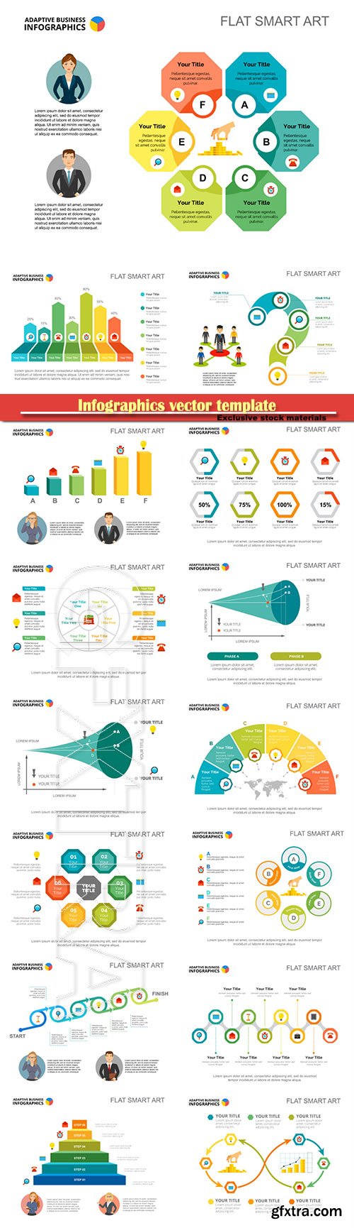 Infographics vector template for business presentations or information banner # 23