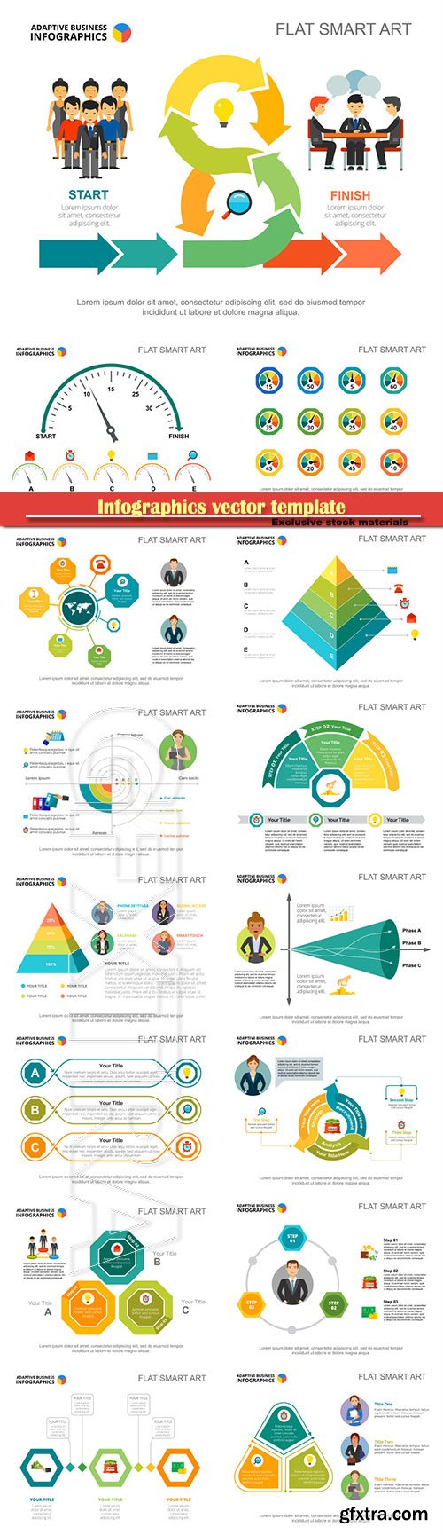 Infographics vector template for business presentations or information banner # 24