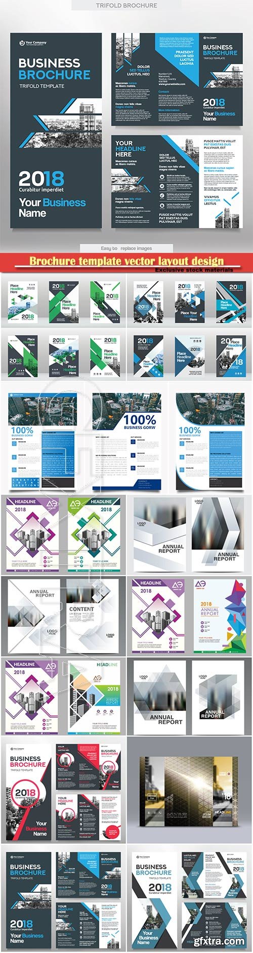 Brochure template vector layout design, corporate business annual report, magazine, flyer mockup # 125