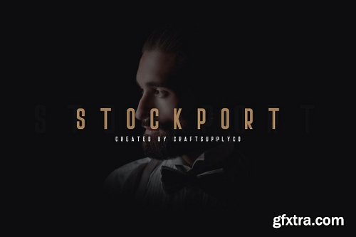 CreativeMarket Stockport Font + Bonus Logo 1771545