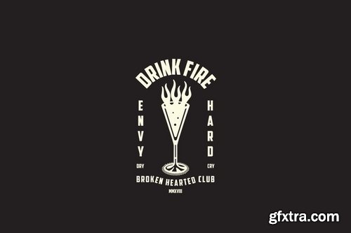 Drink Fire Logo Template