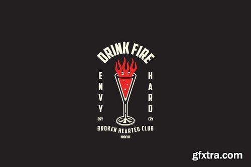 Drink Fire Logo Template