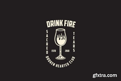 Drink Fire Logo Template