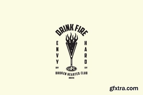 Drink Fire Logo Template