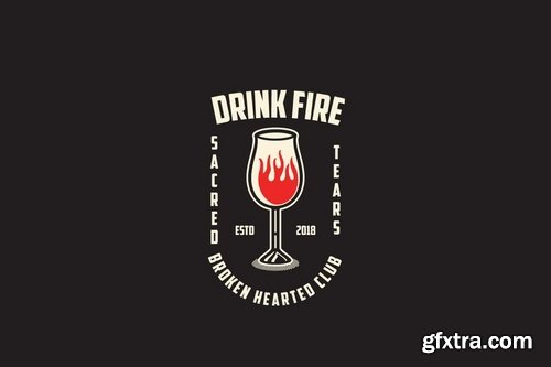 Drink Fire Logo Template