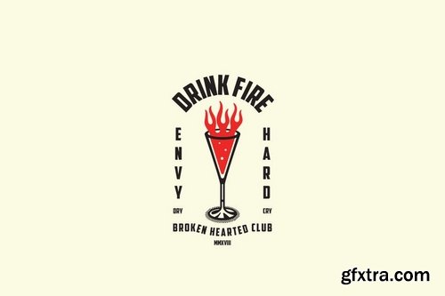 Drink Fire Logo Template