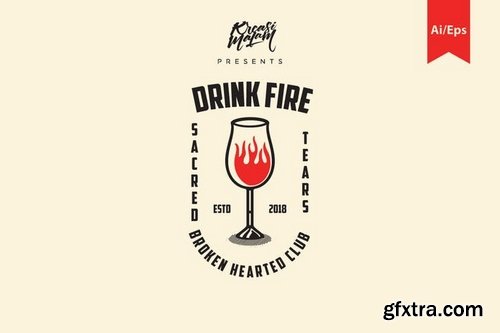 Drink Fire Logo Template