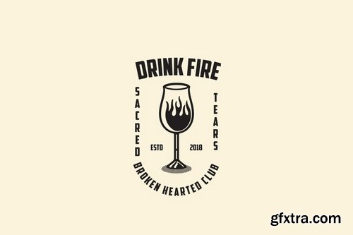 Drink Fire Logo Template