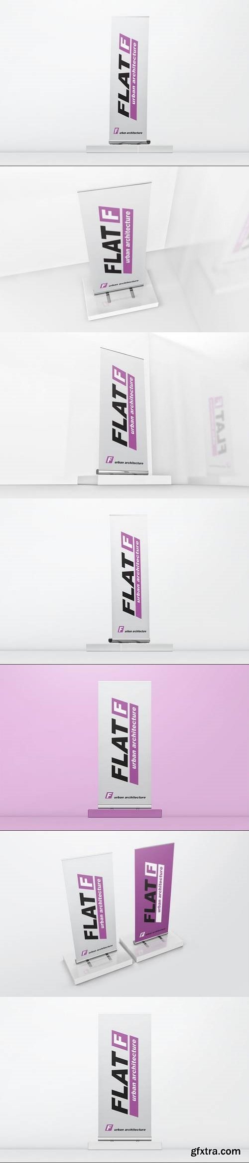 Roll Up Banner Stand Mockup