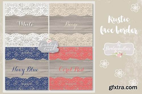 Lace Navy Blue, Coral red, White