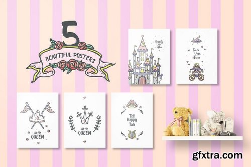 CreativeMarket 30%OFF Little Queen /an adorable set 2131407