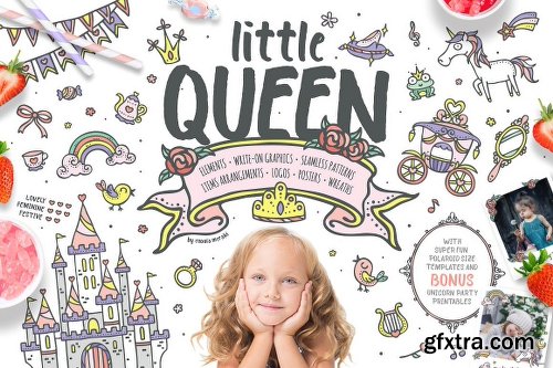 CreativeMarket 30%OFF Little Queen /an adorable set 2131407