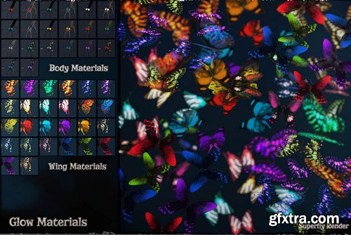 3D Insect Fauna Flutter of Butterflies