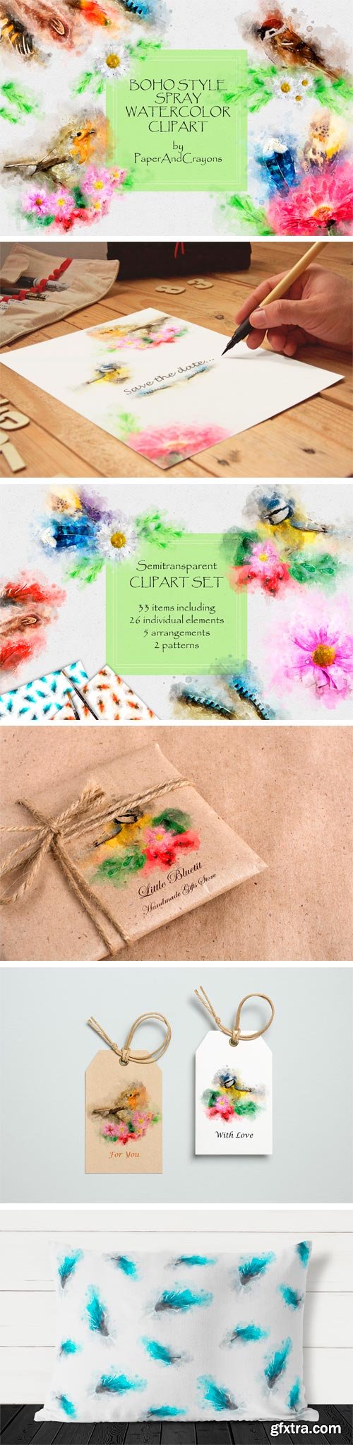 CM - Boho Watercolor Flowers 2181377