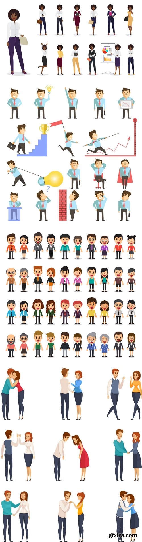 Vectors - Flat Business People 24