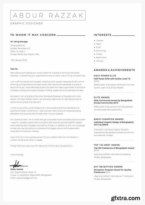 CM - Minimal Word Resume 2223742