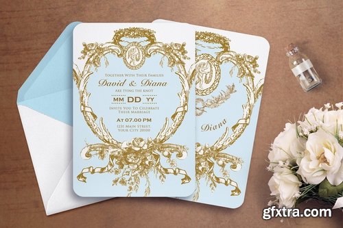 CM - MARIE ANTOINETTE WEDDING INVITATION 2237450