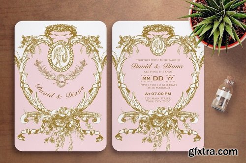 CM - MARIE ANTOINETTE WEDDING INVITATION 2237450