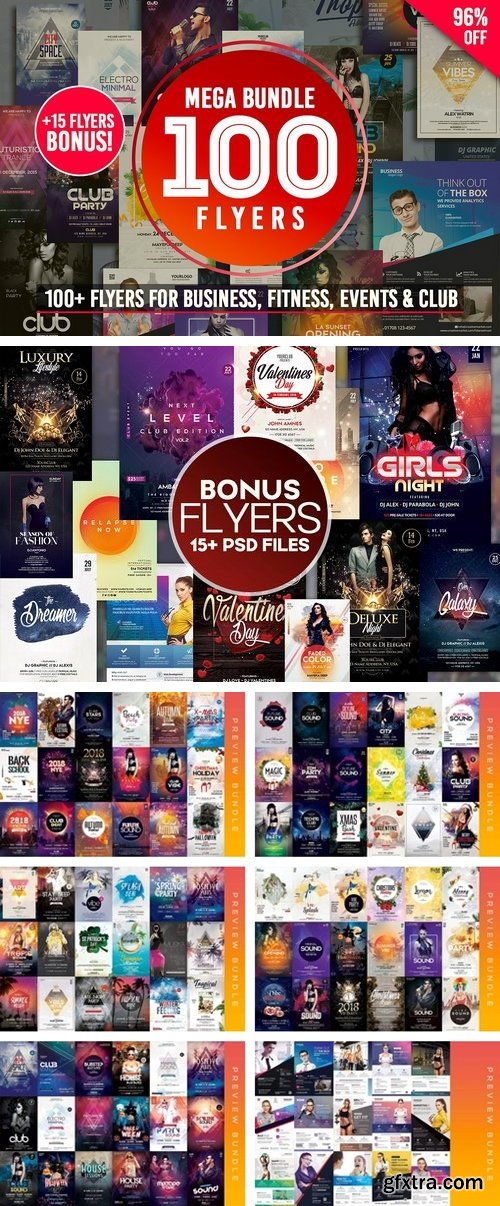 CM - MEGA BUNDLE: 100+ Flyers Tempates 2109141