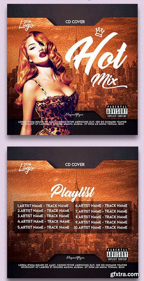 Hot Mix V1 2018 Premium CD Cover PSD Template