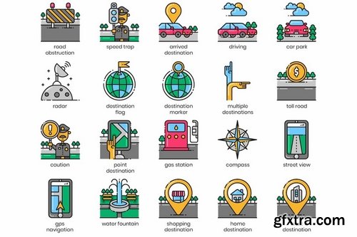 80 Map & Navigation Icons