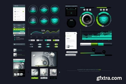 infographics element with Vector GUI Template