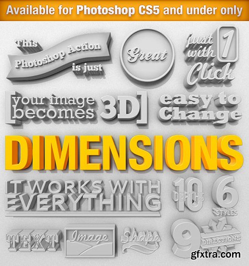 Graphicriver Bundle - Dimensions - 3D Generator Action 461170