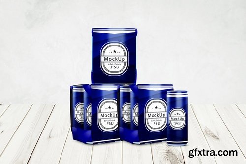 Drink Can & 6 Pack Mockup V2