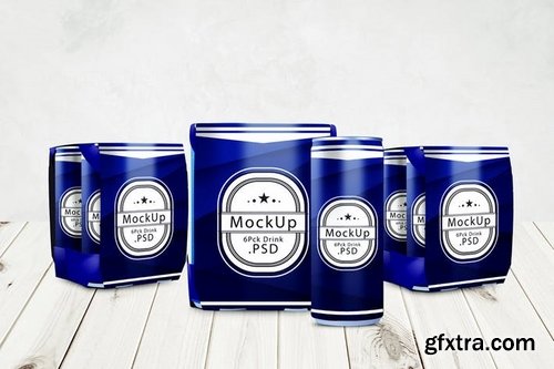 Drink Can & 6 Pack Mockup V2