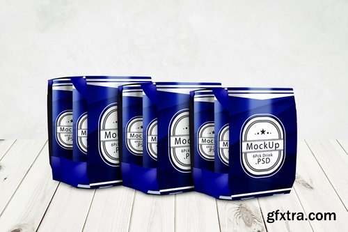 Drink Can & 6 Pack Mockup V2