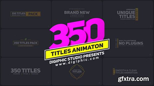 Videohive 350 Titles Animation Pack 21243068