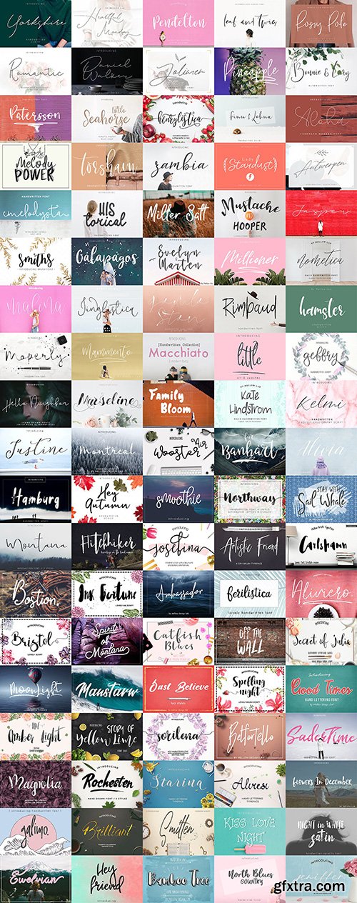 CreativeMarket 147 IN 1 Font Bundle SALE! 2261227